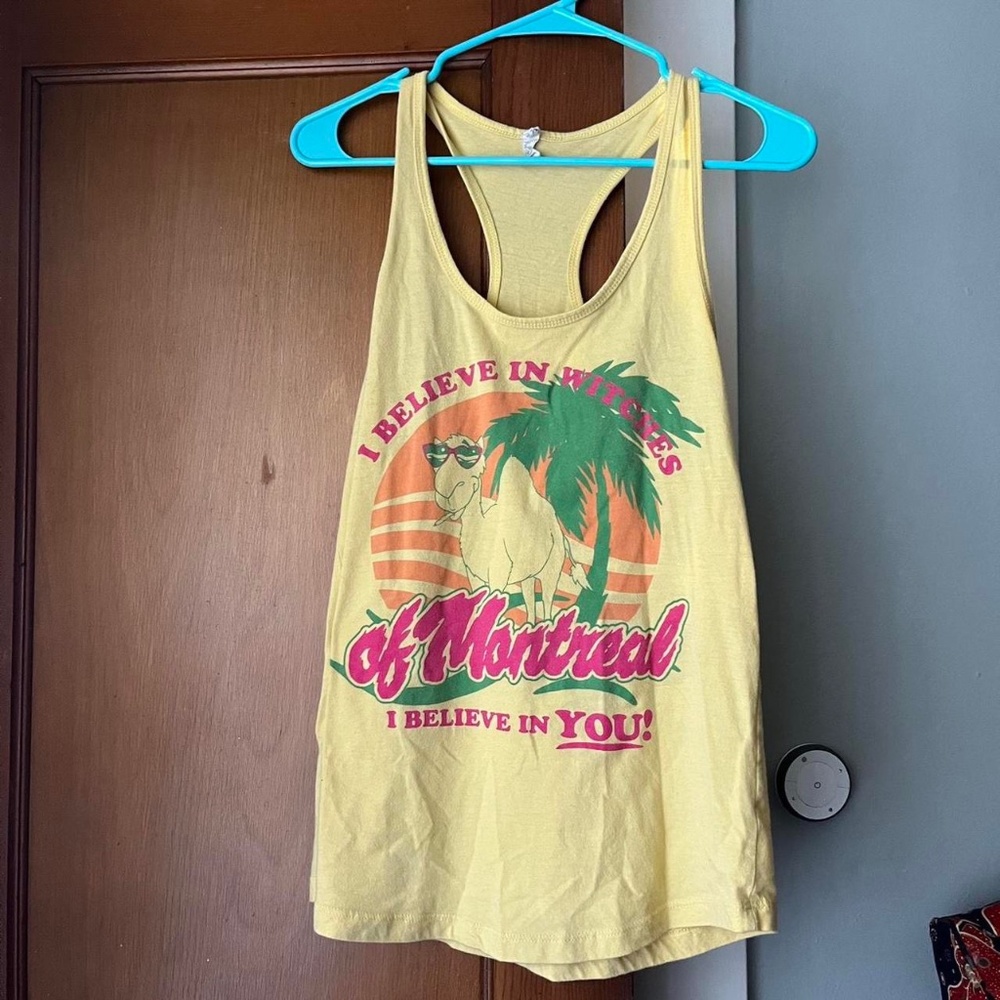 Of Montreal 2017 Spring Break Tour Smoking Camel Yellow Tank Top